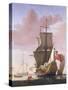 Galleon in Full Sail-Jan Karel Donatus Van Beecq-Stretched Canvas