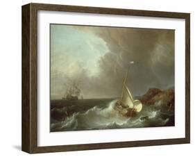 Galleon in Stormy Seas-Jan Claes Rietschoof-Framed Giclee Print