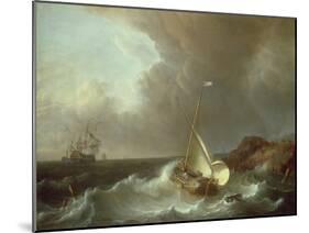 Galleon in Stormy Seas-Jan Claes Rietschoof-Mounted Giclee Print