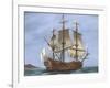 Galleon Saint Lucia. 17th Century. Coloured. Italy-null-Framed Giclee Print