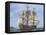 Galleon Saint Lucia. 17th Century. Coloured. Italy-null-Framed Stretched Canvas