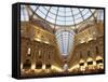 Galleria Vittorio Emanuele at Dusk, Milan, Lombardy, Italy, Europe-Vincenzo Lombardo-Framed Stretched Canvas