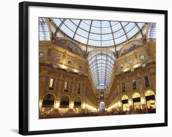 Galleria Vittorio Emanuele at Dusk, Milan, Lombardy, Italy, Europe-Vincenzo Lombardo-Framed Photographic Print