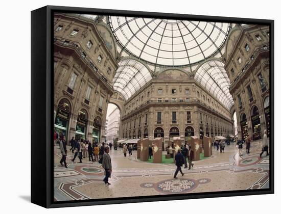 Galleria Vittorio Emanuele, Milan, Lombardy, Italy, Europe-Hans Peter Merten-Framed Stretched Canvas