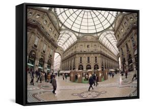 Galleria Vittorio Emanuele, Milan, Lombardy, Italy, Europe-Hans Peter Merten-Framed Stretched Canvas
