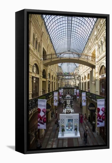 Gallery in Gum, the Largest Department Store in Moscow, Russia, Europe-Michael Runkel-Framed Stretched Canvas