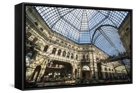 Gallery in Gum, the Largest Department Store in Moscow, Russia, Europe-Michael Runkel-Framed Stretched Canvas