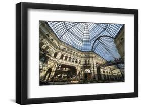 Gallery in Gum, the Largest Department Store in Moscow, Russia, Europe-Michael Runkel-Framed Photographic Print