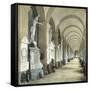 Gallery in the Monumental Cemetery of Staglieno, Genoa (Italy), Circa 1890-Leon, Levy et Fils-Framed Stretched Canvas