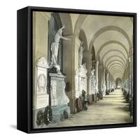 Gallery in the Monumental Cemetery of Staglieno, Genoa (Italy), Circa 1890-Leon, Levy et Fils-Framed Stretched Canvas