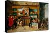 Gallery Interior, 16Th-17Th Century (Oil on Panel)-Frans II the Younger Francken-Stretched Canvas