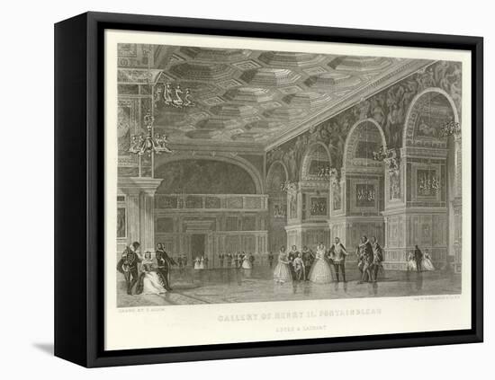Gallery of Henry II, Fontainbleau-Alphonse Marie de Neuville-Framed Stretched Canvas