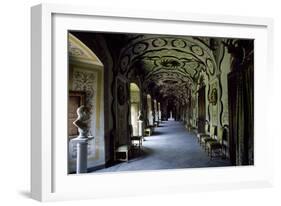 Gallery of Sarre Royal Castle, Aosta, Valle D'Aosta, Italy, 13th Century-null-Framed Giclee Print