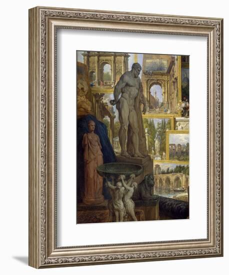 Gallery of Sights of Ancient Rome, Commissioned by Patron Abbot De Canillac, 1758-Giovanni Paolo Pannini-Framed Giclee Print