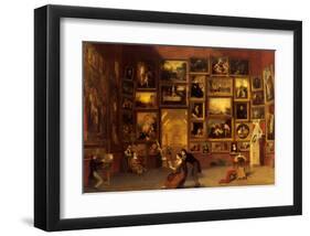 Gallery of the Louvre, 1831-33-Samuel Finley Breese Morse-Framed Art Print