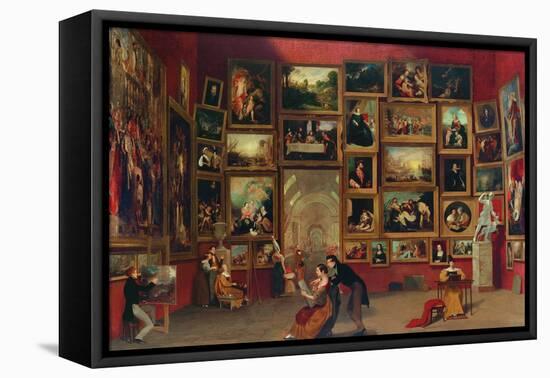 Gallery of the Louvre-Samuel F. B. Morse-Framed Stretched Canvas