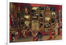 Gallery of the Louvre-Samuel F. B. Morse-Framed Art Print