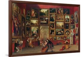 Gallery of the Louvre-Samuel F. B. Morse-Framed Art Print