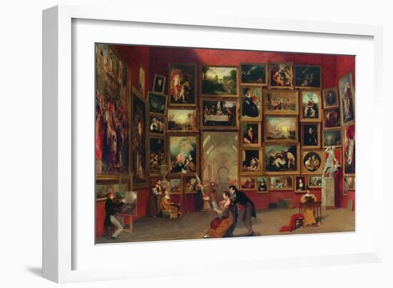 Gallery of the Louvre-Samuel F. B. Morse-Framed Art Print