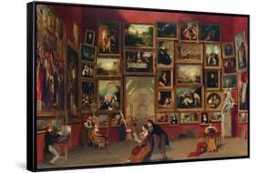 Gallery of the Louvre-Samuel F. B. Morse-Framed Stretched Canvas