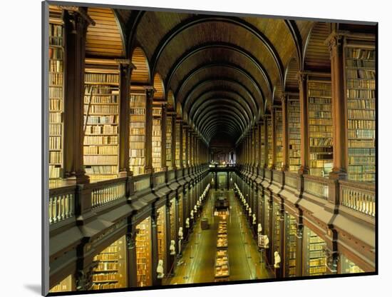 Gallery of the Old Library, Trinity College, Dublin, County Dublin, Eire (Ireland)-Bruno Barbier-Mounted Photographic Print