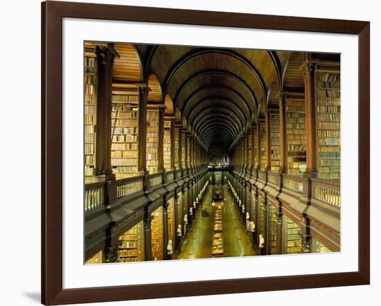 Gallery of the Old Library, Trinity College, Dublin, County Dublin, Eire (Ireland)-Bruno Barbier-Framed Photographic Print