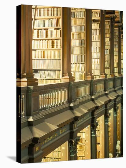 Gallery of the Old Library, Trinity College, Dublin, County Dublin, Eire (Ireland)-Bruno Barbier-Stretched Canvas