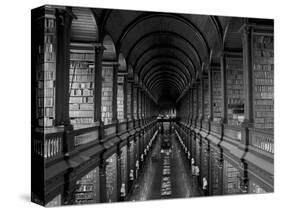 Gallery of the Old Library, Trinity College, Dublin, County Dublin, Eire (Ireland)-Bruno Barbier-Stretched Canvas