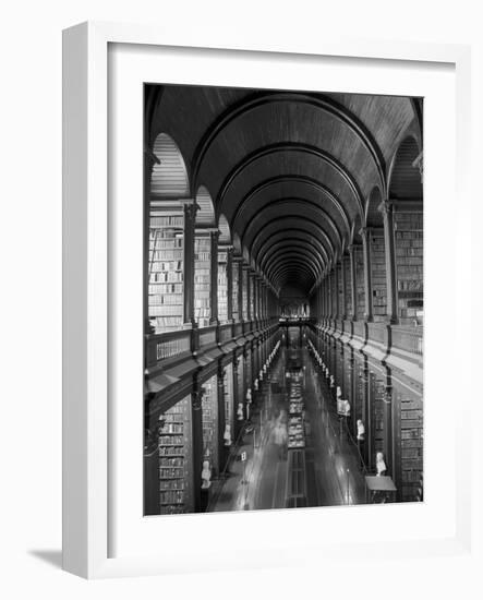 Gallery of the Old Library, Trinity College, Dublin, County Dublin, Eire (Ireland)-Bruno Barbier-Framed Photographic Print