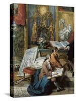 Gallery of Views by Pannini-Giovanni Paolo Pannini-Stretched Canvas