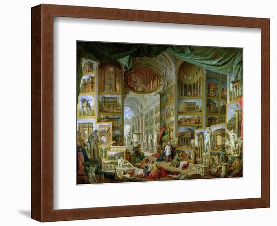 Gallery of Views of Ancient Rome, 1758-Giovanni Paolo Pannini-Framed Giclee Print