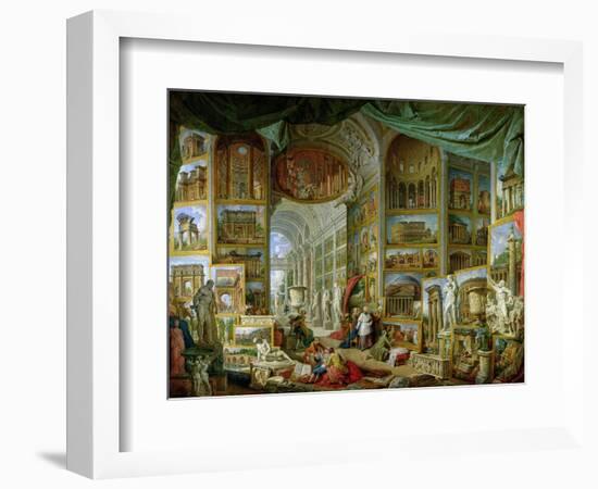 Gallery of Views of Ancient Rome, 1758-Giovanni Paolo Pannini-Framed Giclee Print