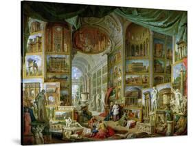 Gallery of Views of Ancient Rome, 1758-Giovanni Paolo Pannini-Stretched Canvas