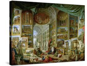 Gallery of Views of Ancient Rome, 1758-Giovanni Paolo Pannini-Stretched Canvas