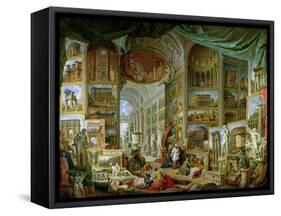 Gallery of Views of Ancient Rome, 1758-Giovanni Paolo Pannini-Framed Stretched Canvas