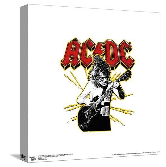 'Gallery Pops AC/DC - Angus Young Logo Graphic (Michael Putland) Wall ...