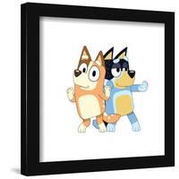 Gallery Pops Bluey - Bandit and Chilli Graphic Wall Art-Trends International-Framed Gallery Pops