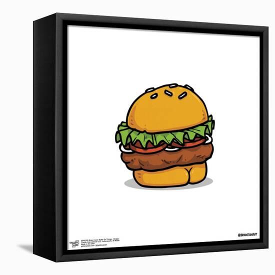 Gallery Pops Brian Cook: Butts On Things - Burger Wall Art-Trends International-Framed Stretched Canvas