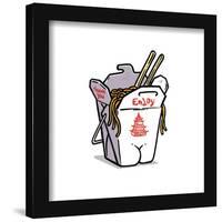 Gallery Pops Brian Cook: Butts On Things - Chinese Takeout Noodles Wall Art-Trends International-Framed Gallery Pops