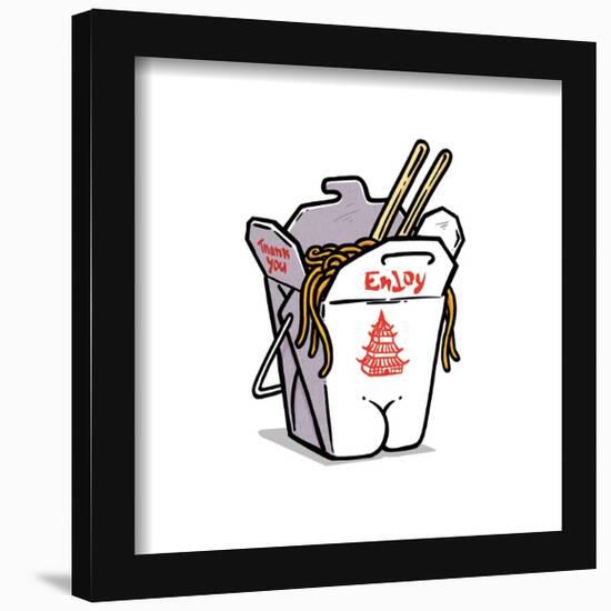 Gallery Pops Brian Cook: Butts On Things - Chinese Takeout Noodles Wall Art-Trends International-Framed Gallery Pops