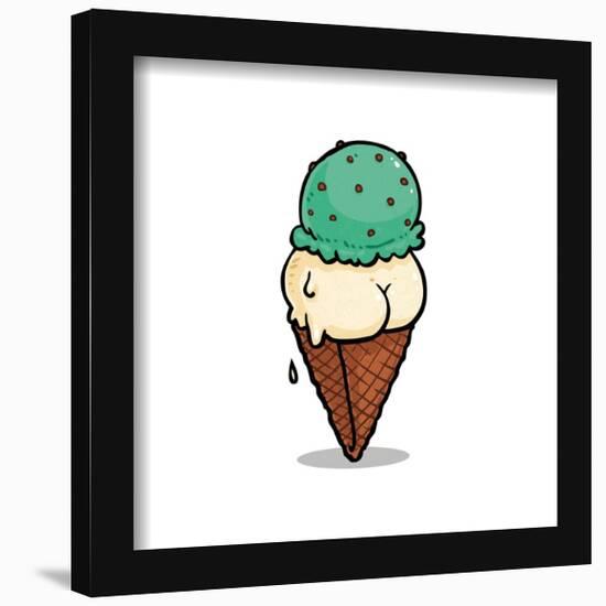 Gallery Pops Brian Cook: Butts On Things - Ice Cream Wall Art-Trends International-Framed Gallery Pops