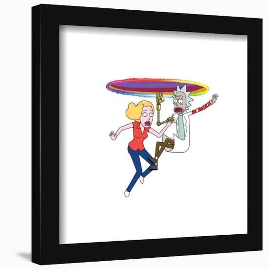 Gallery Pops Cartoon Network Rick and Morty - Beth and Rick Portal Wall Art-Trends International-Framed Gallery Pops