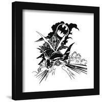 Gallery Pops DC Comics Batman 85th Anniversary - Batmobile Pursuit Line Art Wall Art-Trends International-Framed Gallery Pops