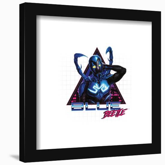 Gallery Pops DC Comics Blue Beetle - Retro Super Future Wall Art-Trends International-Framed Gallery Pops