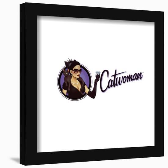 Gallery Pops DC Comics Bombshells - Catwoman - Pinup Badge Wall Art-Trends International-Framed Gallery Pops