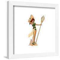 Gallery Pops DC Comics Bombshells - Mera - Pinup Figure Wall Art-Trends International-Framed Gallery Pops