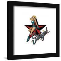 Gallery Pops DC Comics Bombshells - Stargirl - Graphic Badge Wall Art-Trends International-Framed Gallery Pops