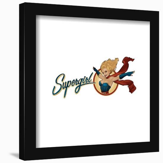 Gallery Pops DC Comics Bombshells - Supergirl - Pinup Badge Wall Art-Trends International-Framed Gallery Pops