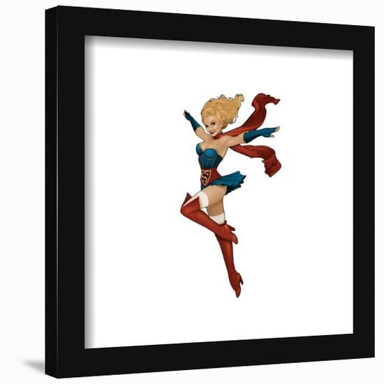 Gallery Pops DC Comics Bombshells - Supergirl - Pinup Figure Wall Art-Trends International-Framed Gallery Pops