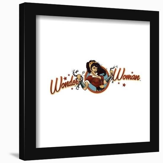 Gallery Pops DC Comics Bombshells - Wonder Woman - Pinup Badge Wall Art-Trends International-Framed Gallery Pops